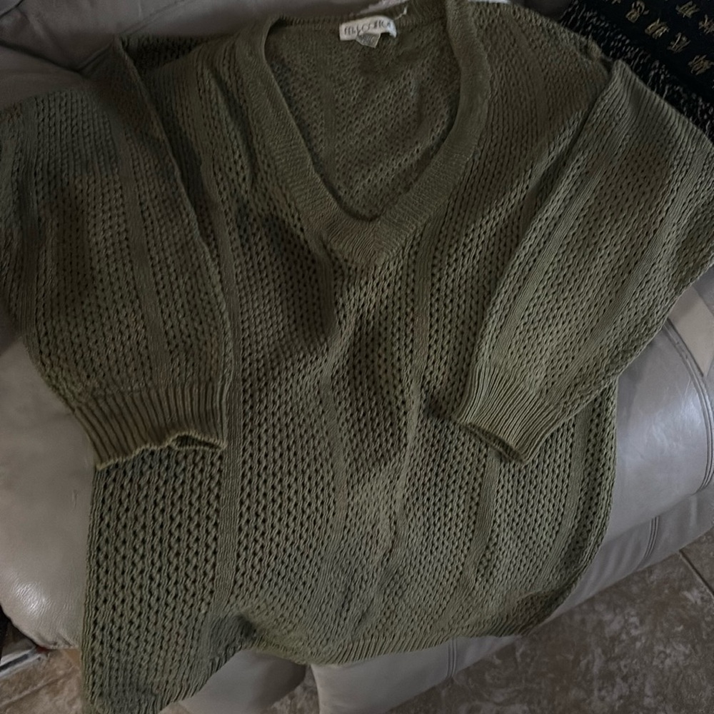 MJ carroll vintage deep v sweater